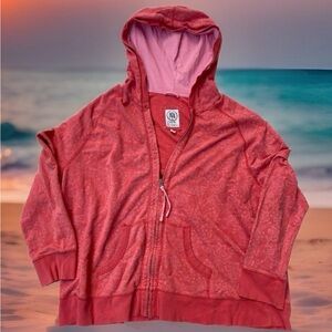 Merona Women’s Pink Floral Paisley Light Hoodie - See Pictures For Sizing